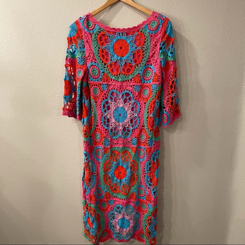 Belle France Woven High-Low Crochet Dress/Top - Picture 6 of 8